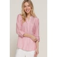 thumbnail image 3 of Long Slv Split Round Neck Stripe Woven Shirt, 3 of 5
