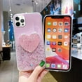 thumbnail image 5 of Compatible with iPhone 14 Pro Max Bling Heart-Shaped Mirror Case Sparkle Makeup Glitter Luxury Protection Shockproof Cover for Women Girls Who Love Beauty, 5 of 10