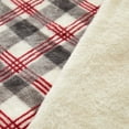 thumbnail image 2 of Dearfoams Reverse Sherpa Throw Blanket, Red Plaid, Standard Throw, 2 of 6