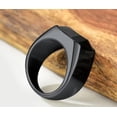 thumbnail image 2 of 2Ct Emerald Cut Lab Created Diamond Men's Pinky Band Ring 14K Black Gold Plated, 2 of 2