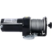 2000lb 12V ATV/UTV Electric Winch, Off-Road Waterproof Steel Cable Winch for ATV UTV Towing Trailer Winch
