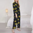 thumbnail image 2 of Bingfone Womens Pajama Sets Sunflowers Print,Long Sleeve Loungewear Pajamas Set-XX-Large, 2 of 8