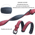 thumbnail image 4 of Pu Leather Dog Collar Adjustable Soft Padded Pet Collar For Cats And Dogs (Red) H146, 4 of 5