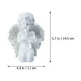 thumbnail image 3 of Kneeling Cherub Angel Resin Statue with Wings for Garden Decoration, 3 of 5