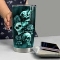 thumbnail image 6 of Skull Tumbler 20oz Gift for Men Women Stainless Steel Vacuum Insulated Coffee Travel Mug Cup Gothic Tumblers Stuff Gift for Birthday, 6 of 6