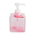 thumbnail image 1 of EeaseMX Frasco cuadrado de plástico rellenable vacío de 250 ml (8,4 oz) con bomba para dispensador de loción líquida, jabón, cosméticos, maquillaje y champú (rosa transparente)., 1 of 8