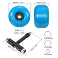 thumbnail image 2 of Uxcell 52mm Skateboard Wheels and Bearings Set Street Wheels for Skateboards Cruiser Wheel 95A, Blue Black 4 Pack, 2 of 6