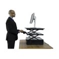 thumbnail image 1 of Uncaged Ergonomics CHANGEdesk - Standing desk converter - rectangular - electric height adjustment - black - black base, 1 of 10