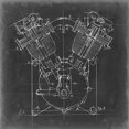 thumbnail image 3 of Harper, Ethan 15x15 Black Modern Framed Museum Art Print Titled - Motorcycle Engine Blueprint II, 3 of 5