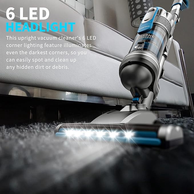 PINETAN PowerLift Lightweight Upright Vacuum Cleaner, Corded 600W