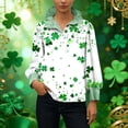 thumbnail image 6 of Vekome St Patricks Day Long Sleeve Shirt for Women Plus Size Green Pullover Tops Collared Holiday Irish Themed Tee Shirts Button Holiday Blouses, 6 of 6