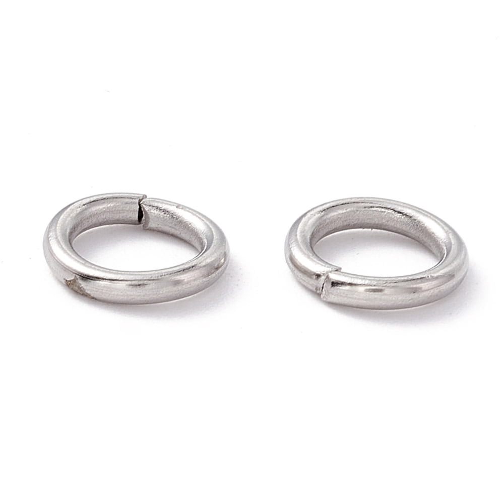 304 Stainless Steel Open Jump Rings Saw Cut Round for Chainmaille Weaves Stainless Steel color 8x1.4mm Inner Diameter: 5.4mm