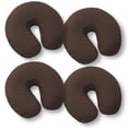 thumbnail image 1 of Fundas faciales de microfibra para cuna Saloniture, paquete de 4, color chocolate, 1 of 4