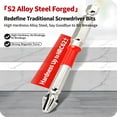 thumbnail image 5 of S2 Alloy Steel Screwdriver Bit, Star Drill Screwdriver Head With 1/4 Inch Hex Shank, for Power Tool Fastening, C, 5 of 5
