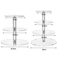 thumbnail image 5 of Soumake 1 Set Cake Stand 3/4 Layers Transparent Round Large Capacity Easy Installation Acrylic Party Cupcake Tower Holder Wedding Supplies, 5 of 7