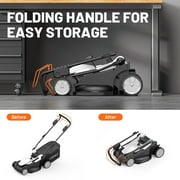 Litheli Cordless Brushless Self-Propelled Lawn Mower , 40V 18 Electric Lawn Mower, with 2*4.0Ah Battery