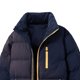 thumbnail image 4 of Ceisia Men's casual solid color warm stand collar zipper coat Gift pocket long sleeve outerwear, 4 of 4