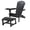 Black, variant on Foldable Adirondack Chair with cup holders with Ottoman