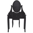 thumbnail image 2 of Patiojoy Mirrored Dressing Table Wooden Vanity Makeup Unit w/ Cushioned Stool Black, 2 of 6