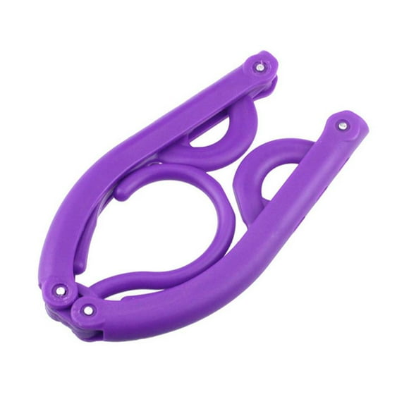 Wosthever Percha plegable portátil de plástico para ropa, percha de viaje, 5 colores Almacenamiento y organización del hogar violeta