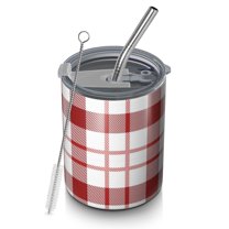 Christmas 12oz Stainless Steel Coffee Mug – Double-Wall Insulated Cup with Spill-Resistant Lid, 360° Full-Print Design, Keeps Drinks Hot & Cold for Home, Office, Travel, Thanksgiving, Xmas