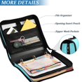 thumbnail image 4 of Water-Resistant 3-Ring Binder Organizer with Multiple Pockets Zipper Binder Bag for Office Cute Capybara, 4 of 8