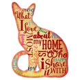 thumbnail image 1 of Designocracy 99113W-O Home Decor Cat Wooden Ornament, 1 of 1