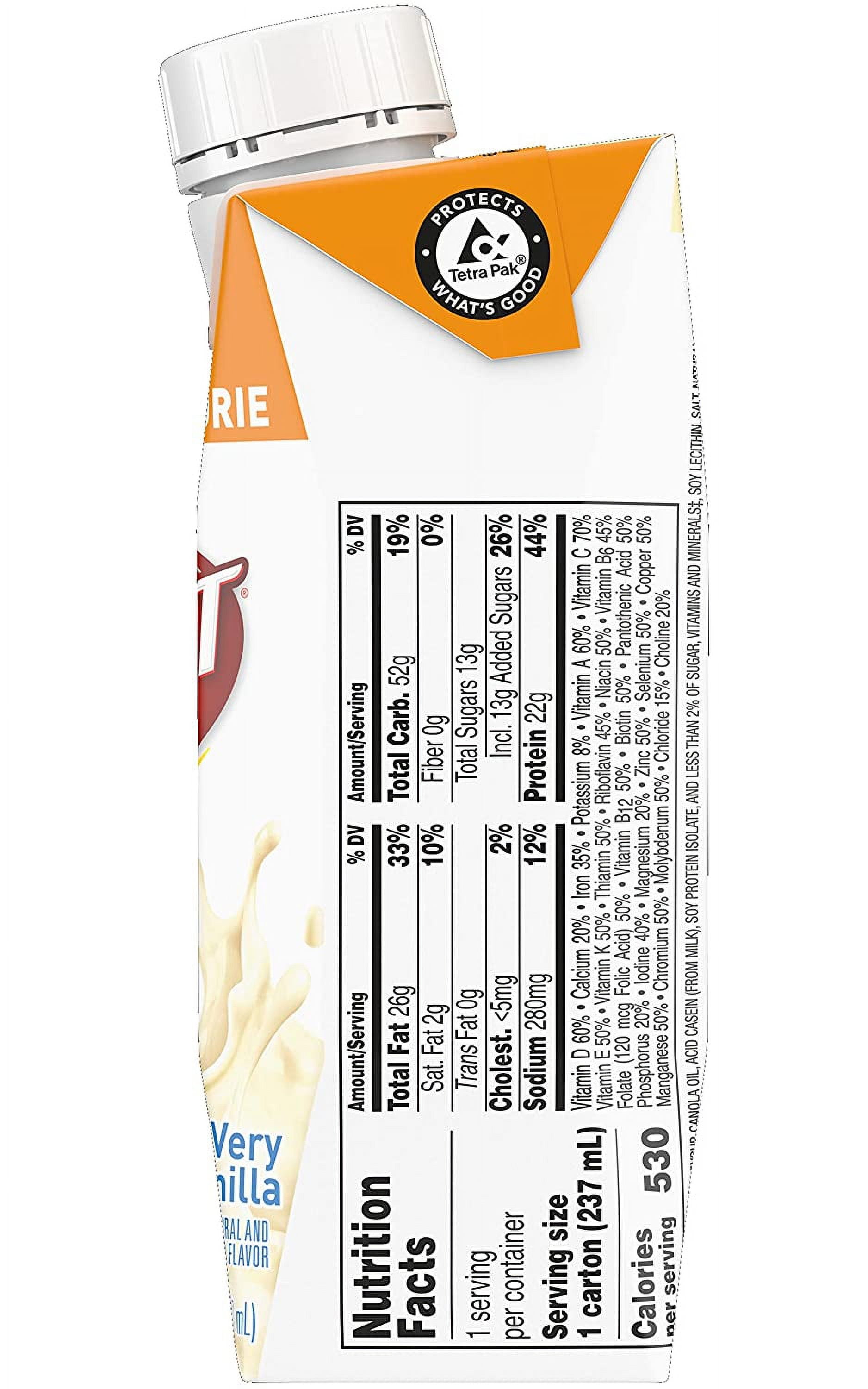 Boost Very High Calorie Nutritional Drink, Very Vanilla, 8 FL OZ (Pack of 3)