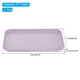 thumbnail image 2 of Unique Bargains 9x7' Fast Food Tray, 2 Pack PP Plastic Reusable Multi-Purpose Non-Slip Serving Tray Purple, 2 of 5