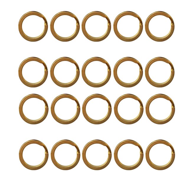 Bulk 20 Anillos Partidos de Latón de 15 Mm Y 20 Mm Llavero Gancho para Llavero Cierres de Sujeción