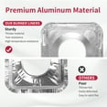 thumbnail image 6 of CleanMax 50-Pack Aluminum Gas Stove Burner Covers | 8.5x8.5 inch Thicker Foil Square Liners, Disposable Range Protectors Baking, Top, Safe, 6 of 6