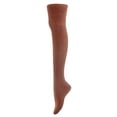 thumbnail image 2 of lovely annie women's 3 pairs fashion thigh high cotton socks j1025 size 6-9(Coffee), 2 of 5