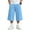 Blue, variant on Wovilon Unisex Kids Knee Length Shorts with Elastic Waistband and Side Pockets, Relaxed Fit Solid Color Activewear for Summer Vacation and Daily Play
