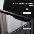 thumbnail image 4 of HOMCOM Rectangular Dining Table, Tempered Glass Kitchen Table w/ Steel Legs, 4 of 9