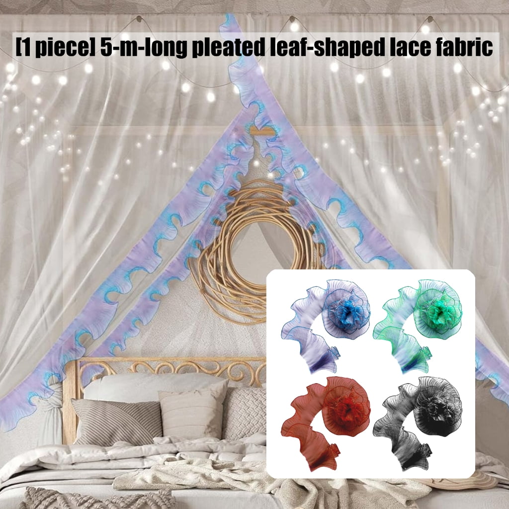 MOMOJIA 5M Lace Fabric Polyester Thread Sturdy Sewing Trim For Home Decoration Craft And Clothing Designs