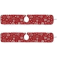 thumbnail image 3 of Coolnut Snowflake with Red 2PCS Kitchen Faucet Mats, Bathroom Faucet Mat Sink Microfiber Cloth Faucet Splash Catcher Faucet Mat Dish Drying Mat Sink Mat for Kitchen Sink 14x5in, 3 of 7
