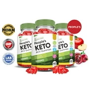 (3 Pack) Peoples Keto ACV Gummies 1000MG Dietary Supplement 180 Gummys