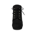thumbnail image 5 of BLISSFUL STEP St. Patrick's Day Women's Ankle Boots Lace Up Platform Chunky Heel Black 8, 5 of 7