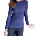 thumbnail image 1 of Qarigey Camisa térmica, ropa de abrigo, suministros para mujeres, Top lavable, lencería larga, ropa interior de invierno ajustada gruesa y Ropa interior Azul oscuro XXL, 1 of 6