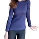 thumbnail image 1 of Minnieouse Camisa térmica, ropa de abrigo, suministros para mujer, Top lavable a prueba de frío, lencería larga, ropa interior de invierno al tacto Ropa interior Azul oscuro XXL Minnieouse AP013712-03, 1 of 6