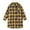 Yellow, variant on Gaexia Stylish Girls Plaid Pleated Mini Dress Long Sleeve Button Down Flannel Casual Outfit