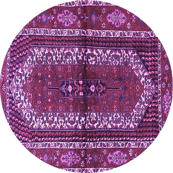 Ahgly Company Indoor Round Persian Purple Traditional Area Rugs, 3' Round