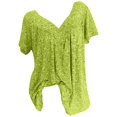 thumbnail image 2 of CHOK Chemises pour Femmes, Liquidation, Été, Col Rond, Manches Courtes, Blouse Décontractée, T-Shirt, 2 of 8