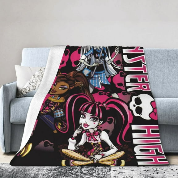 Monster High Throw Blanket Kids Plush Blanket Ultra-Soft Micro Flannel Fleece Blanket for Bedding Sofa Travel 30"x40"