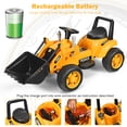 thumbnail image 4 of Infans Kids Ride On Excavator Digger 6V Battery Powered Tractor w/Digging Bucket Yellow, 4 of 7