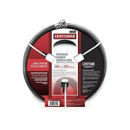 Premium Rubber Hose - Craftsman Premium Rubber Garden Hose, 100ft. X 5/8. Inch