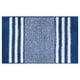 thumbnail image 1 of Alfombra de baño de chenilla a rayas REGALWOVEN con bordes, tapete de baño antideslizante, lavable a máquina azul 16" x 24", 1 of 6