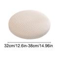 thumbnail image 3 of Dongrere Stretch Bar Stool Seat Cover, Striped Round Cushion, Anti-Slip Chair Cover for Bar Kitchen Living Room Use, White, 3 of 6