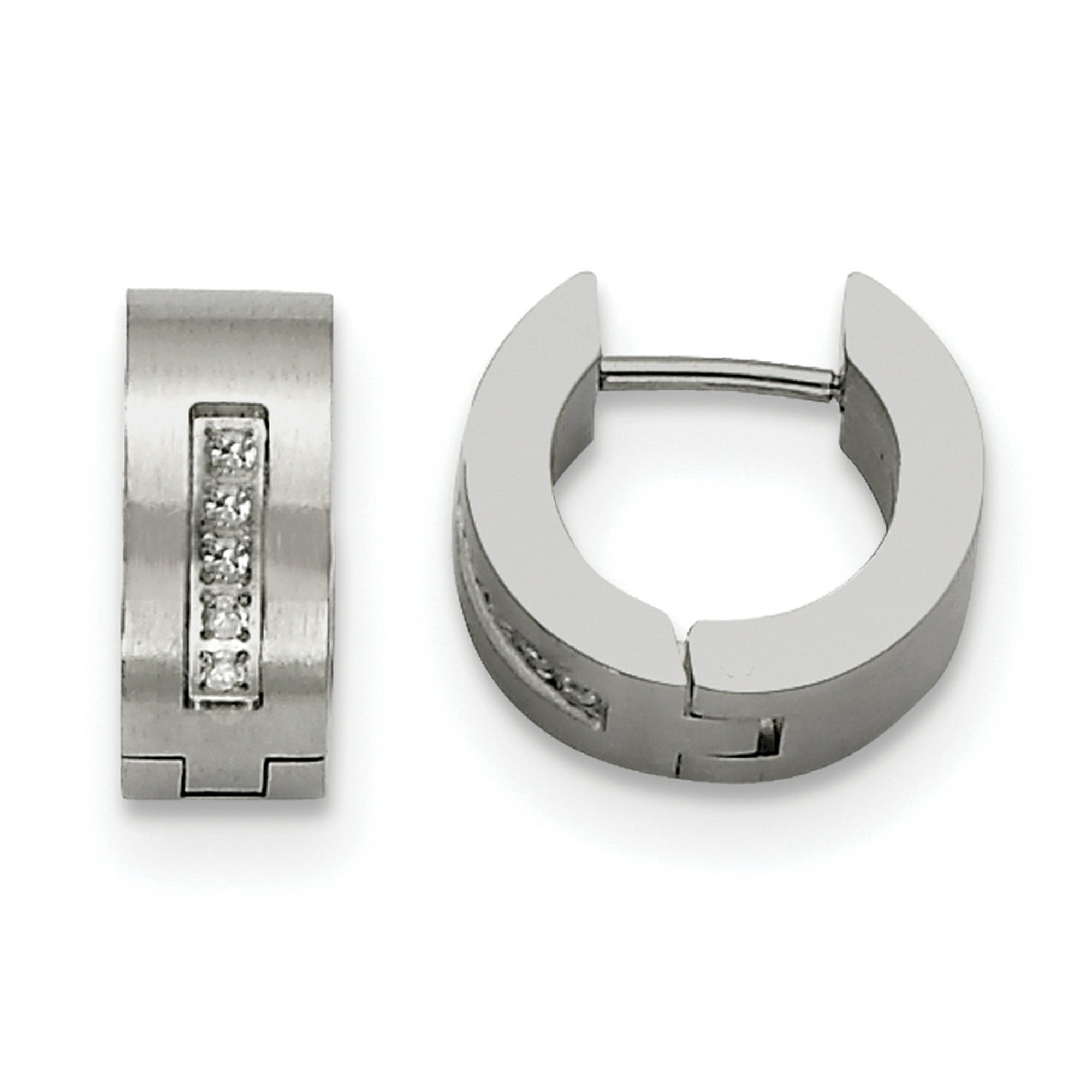 Surgical steel hinged hoop earrings best sale