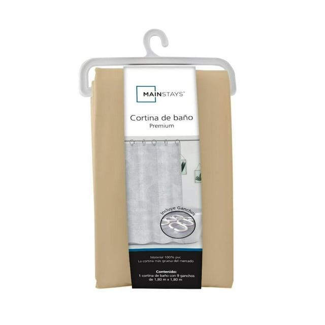 Cortina de Baño Mainstays Beige Gruesa